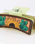 American Darling Beautifully Hand Tooled Women Ladies Hair Band Clip Clutcher