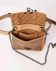 American Darling Crossbody  Hand Tooled Genuine Leather women bag western handbag purse