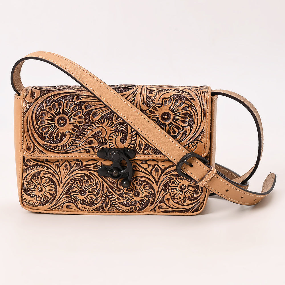 American Darling Crossbody  Hand Tooled Genuine Leather women bag western handbag purse