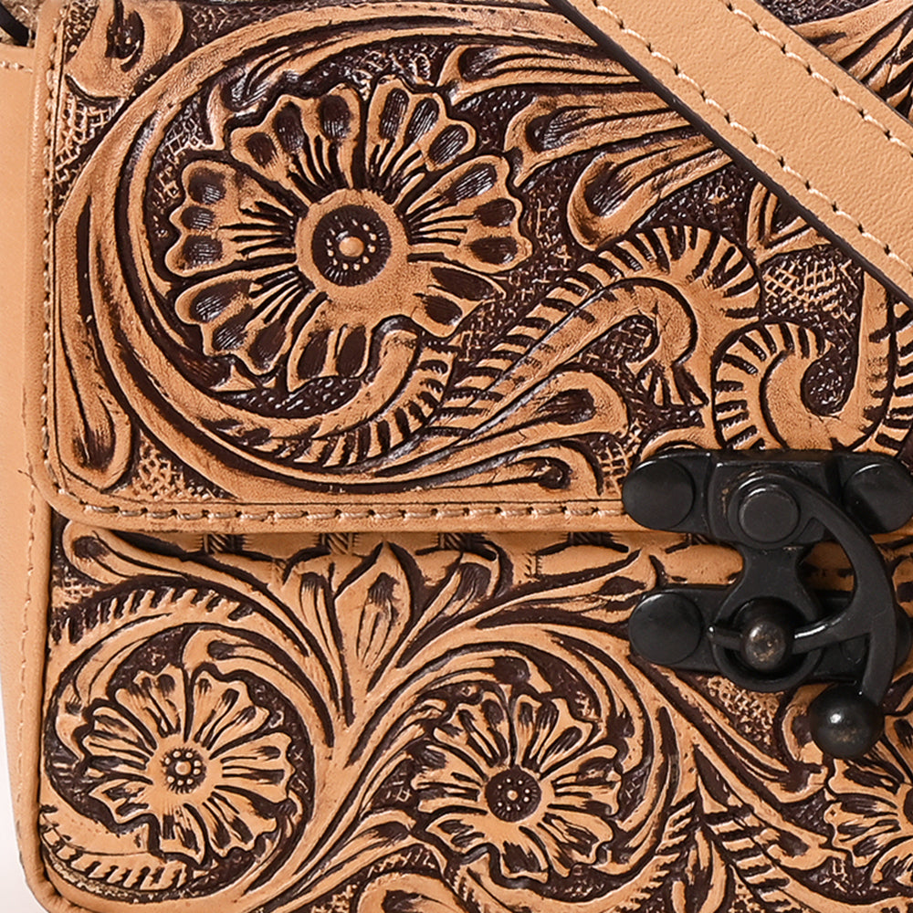 American Darling Crossbody  Hand Tooled Genuine Leather women bag western handbag purse