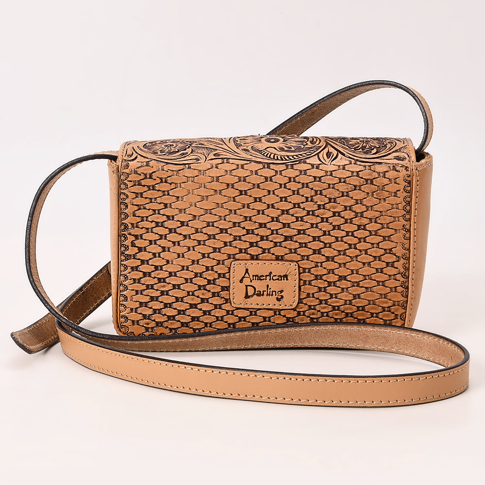 American Darling Crossbody  Hand Tooled Genuine Leather women bag western handbag purse