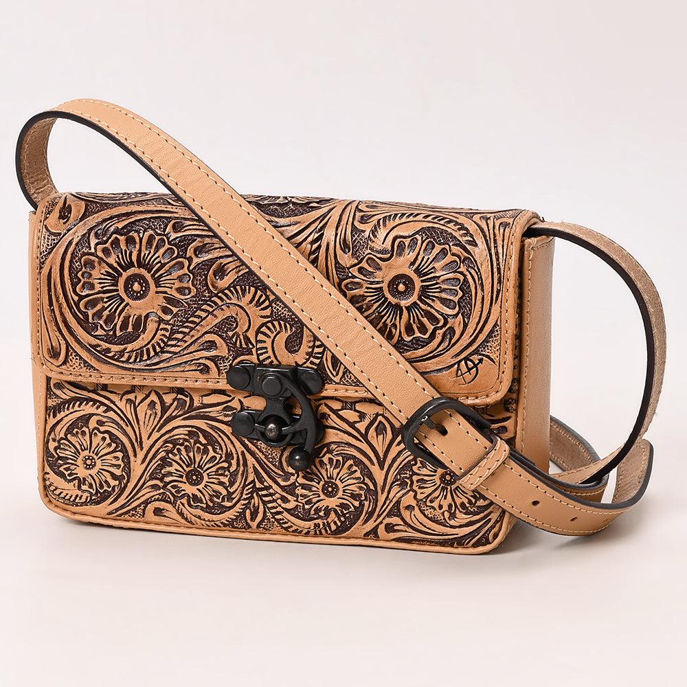 American Darling Crossbody  Hand Tooled Genuine Leather women bag western handbag purse