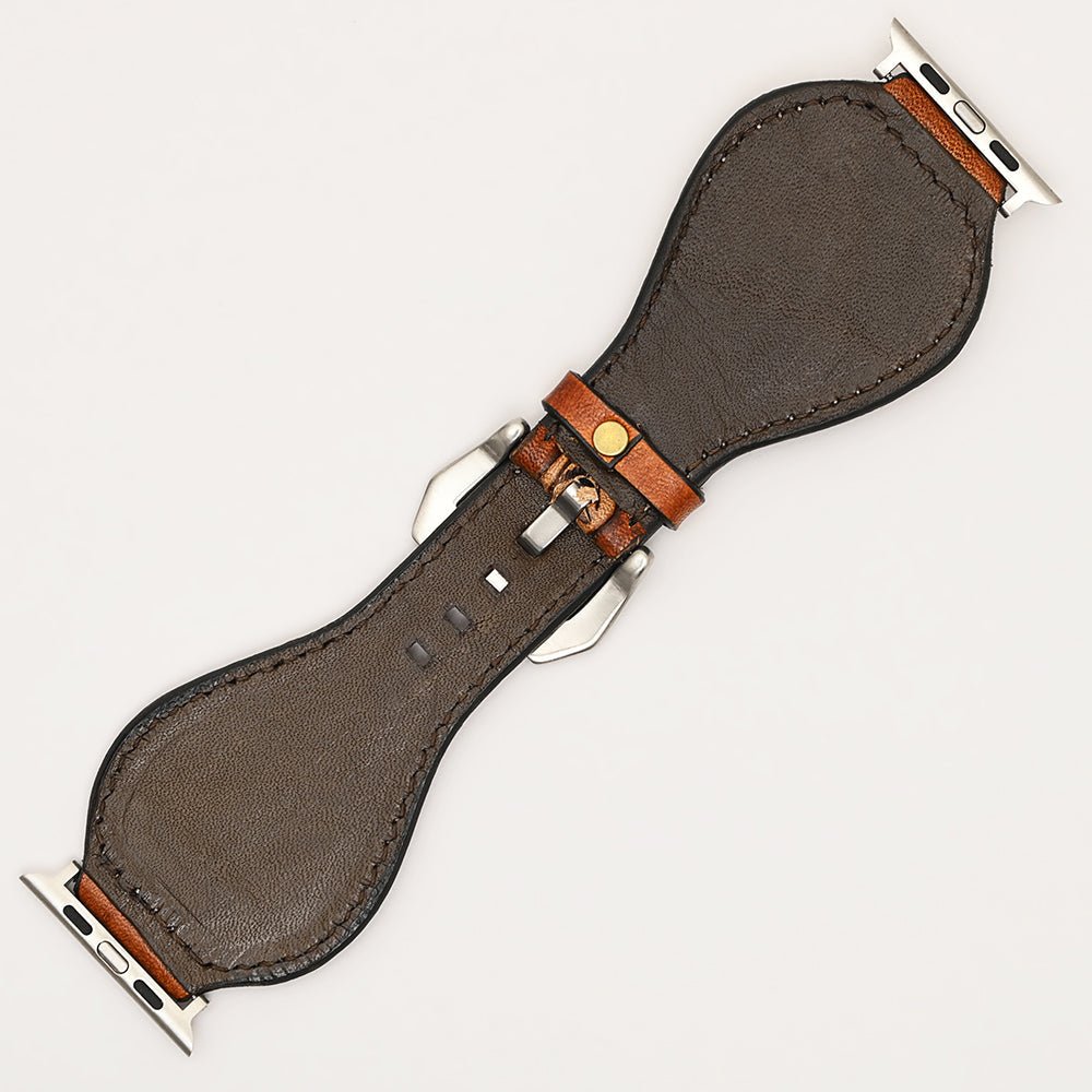 American Darling Floral Hand Tooled I watch Men Women Genuine Leather