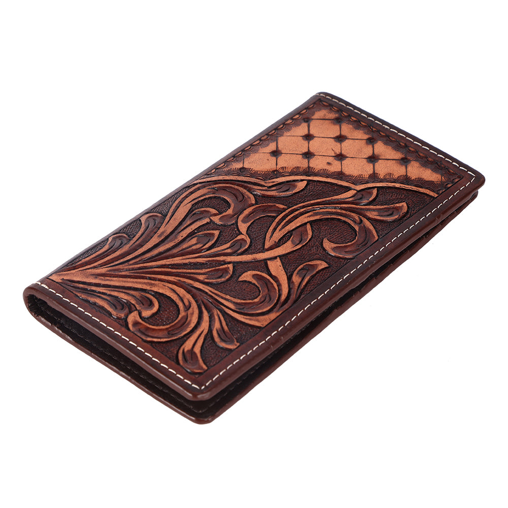 BAR H EQUINE Genuine Leather Rodeo - Bifold &amp; Trifold Wallet For Men Women