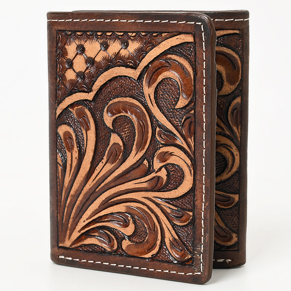 BAR H EQUINE Genuine Leather Rodeo - Bifold &amp; Trifold Wallet For Men Women