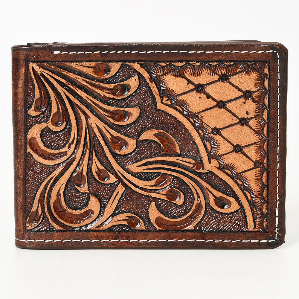 BAR H EQUINE Genuine Leather Rodeo - Bifold &amp; Trifold Wallet For Men Women