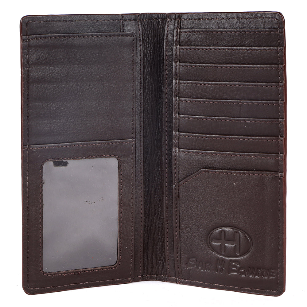 BAR H EQUINE Genuine Leather Rodeo - Bifold &amp; Trifold Wallet For Men Women