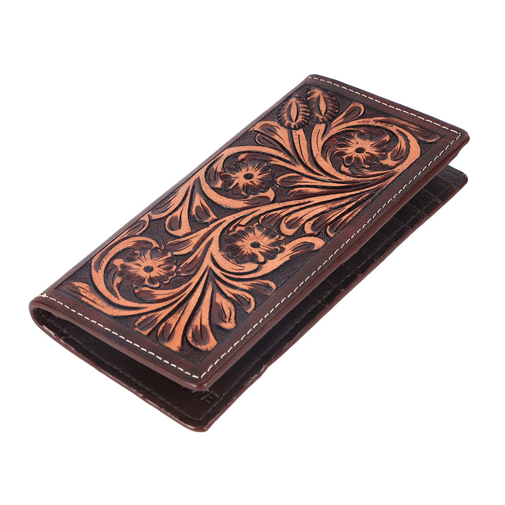 BAR H EQUINE Genuine Leather Rodeo - Bifold &amp; Trifold Wallet For Men Women