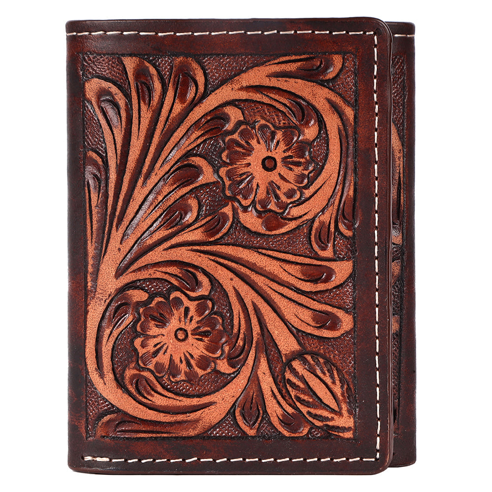BAR H EQUINE Genuine Leather Rodeo - Bifold &amp; Trifold Wallet For Men Women