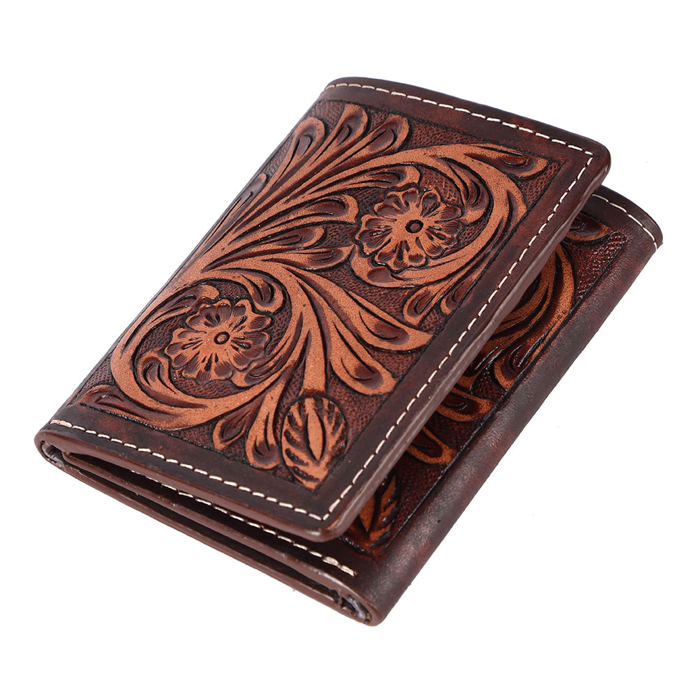 BAR H EQUINE Genuine Leather Rodeo - Bifold &amp; Trifold Wallet For Men Women