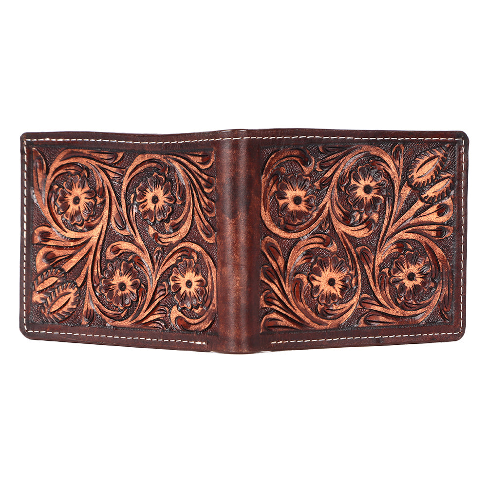 BAR H EQUINE Genuine Leather Rodeo - Bifold &amp; Trifold Wallet For Men Women