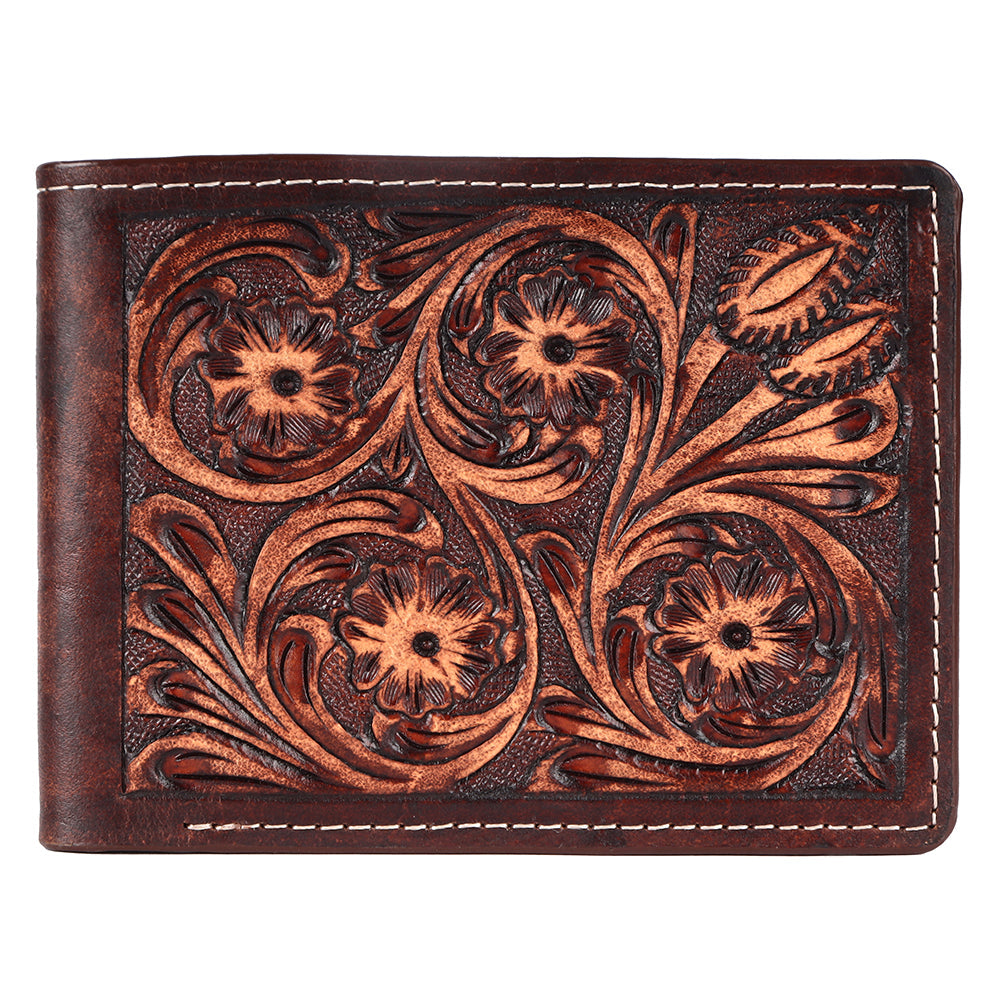 BAR H EQUINE Genuine Leather Rodeo - Bifold &amp; Trifold Wallet For Men Women