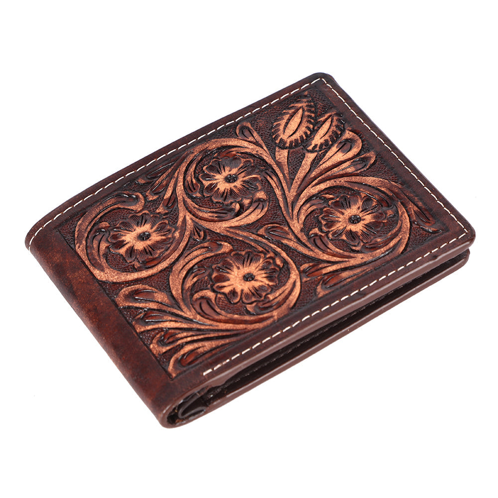 BAR H EQUINE Genuine Leather Rodeo - Bifold &amp; Trifold Wallet For Men Women
