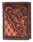 BAR H EQUINE Genuine Leather Rodeo - Bifold & Trifold Wallet For Men Women