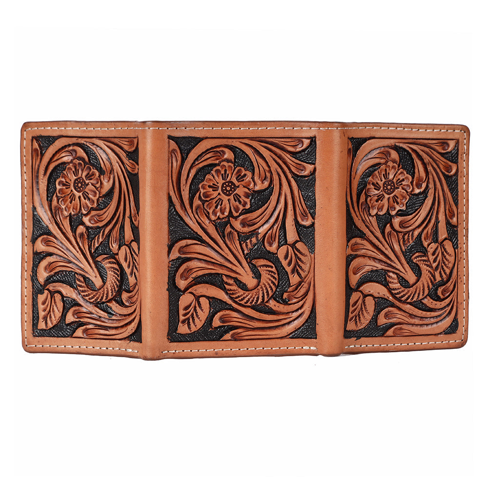 BAR H EQUINE Genuine Leather Rodeo - Bifold &amp; Trifold Wallet For Men Women