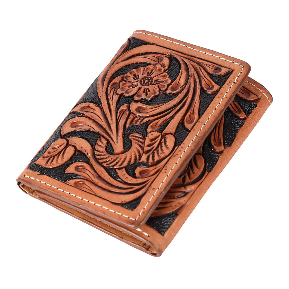 BAR H EQUINE Genuine Leather Rodeo - Bifold &amp; Trifold Wallet For Men Women
