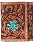 BAR H EQUINE Genuine Leather Rodeo - Bifold & Trifold Wallet For Men Women