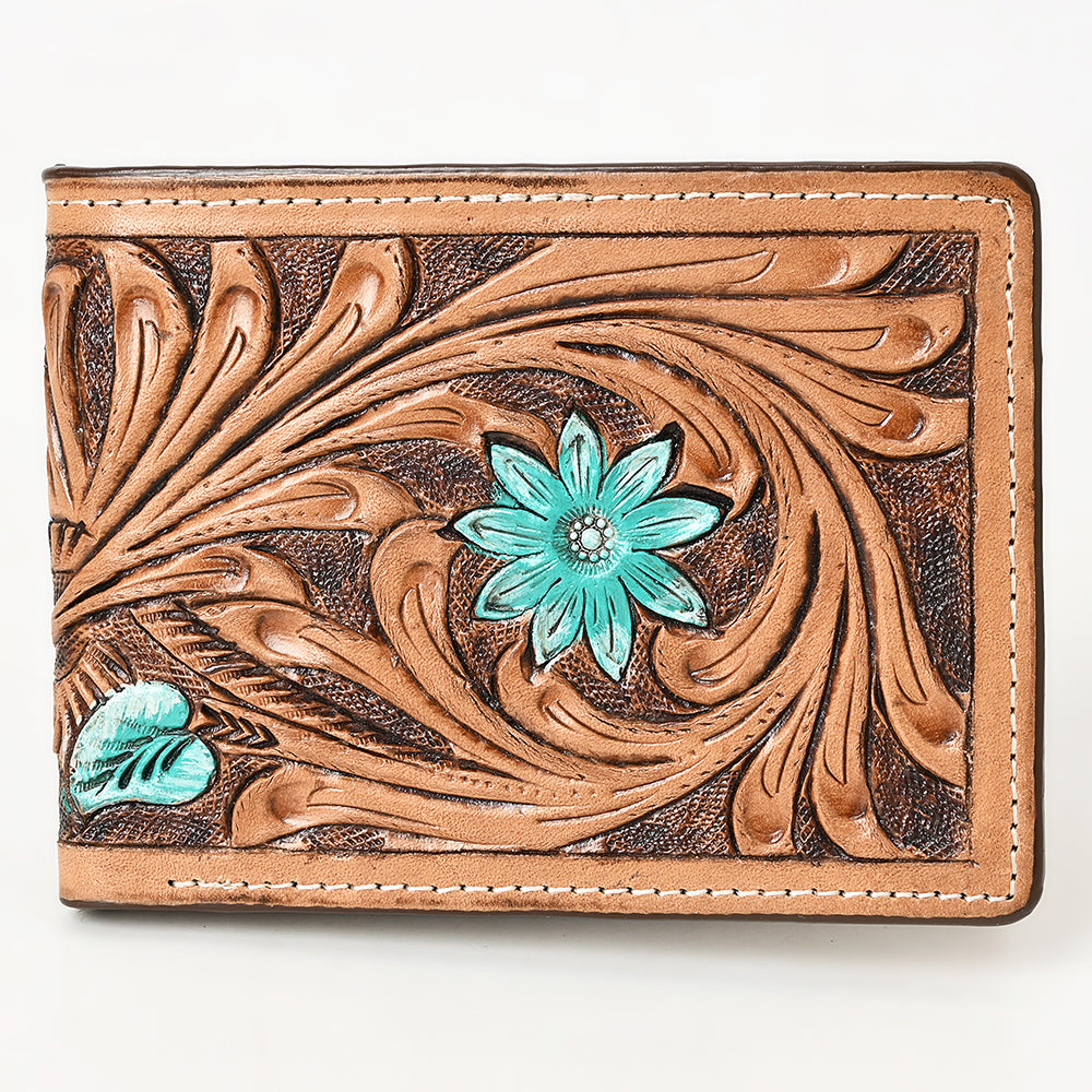 BAR H EQUINE Genuine Leather Rodeo - Bifold &amp; Trifold Wallet For Men Women