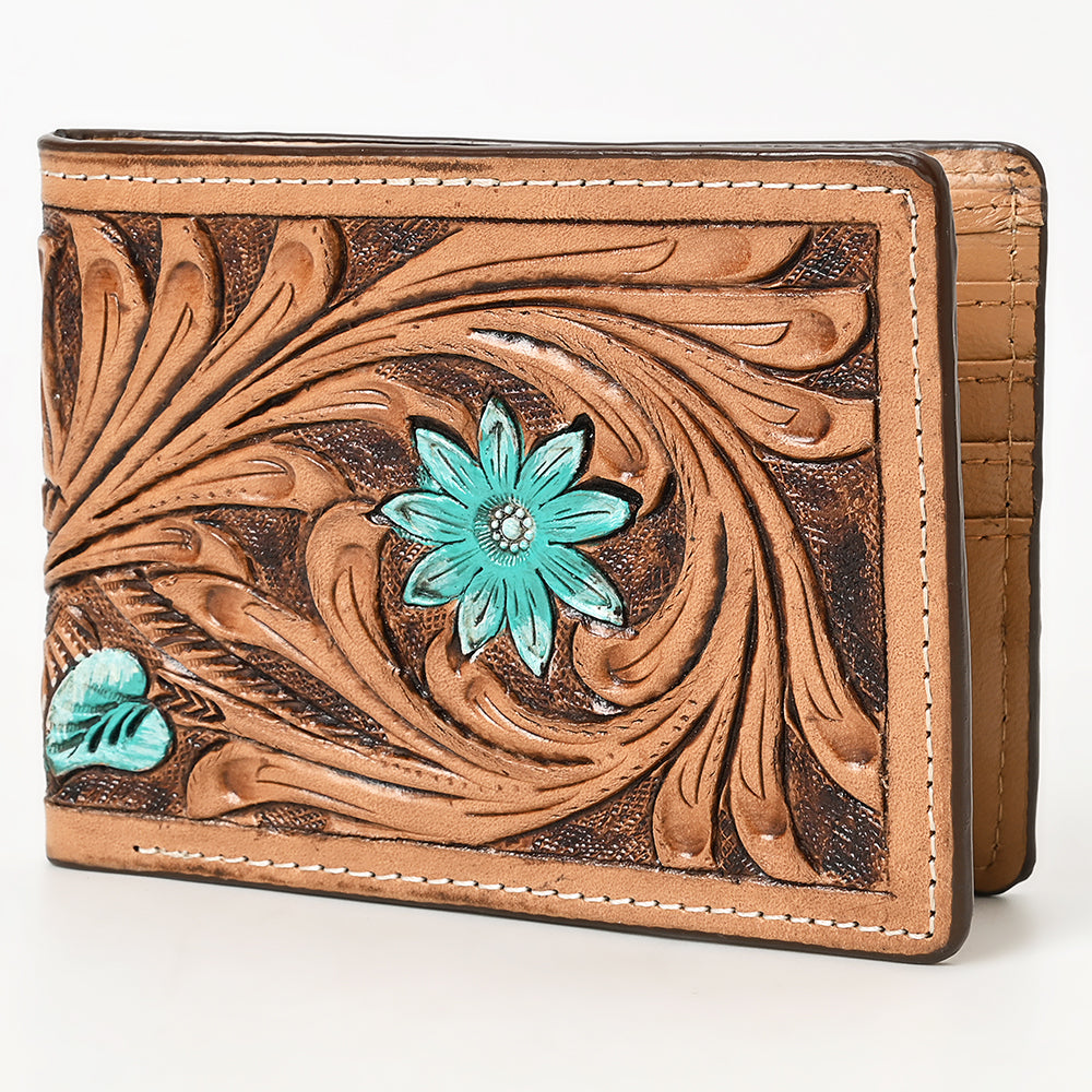 BAR H EQUINE Genuine Leather Rodeo - Bifold &amp; Trifold Wallet For Men Women