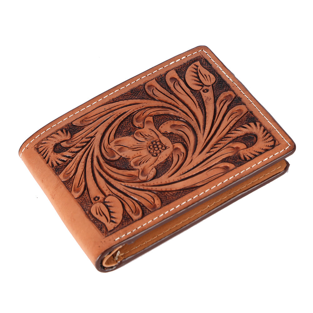 BAR H EQUINE Genuine Leather Rodeo - Bifold &amp; Trifold Wallet For Men Women
