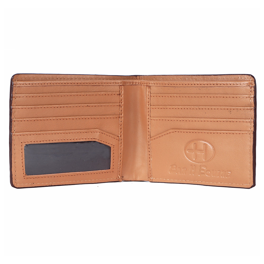 BAR H EQUINE Rodeo Floral Bifold &amp; Trifold Wallet For Men Women HairOn Genuine Leather Tan