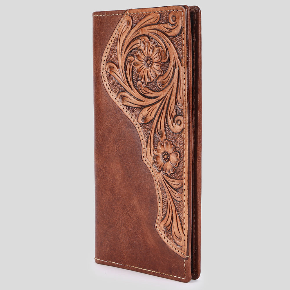 BAR H EQUINE Genuine Leather Rodeo - Bifold &amp; Trifold Wallet For Men Women