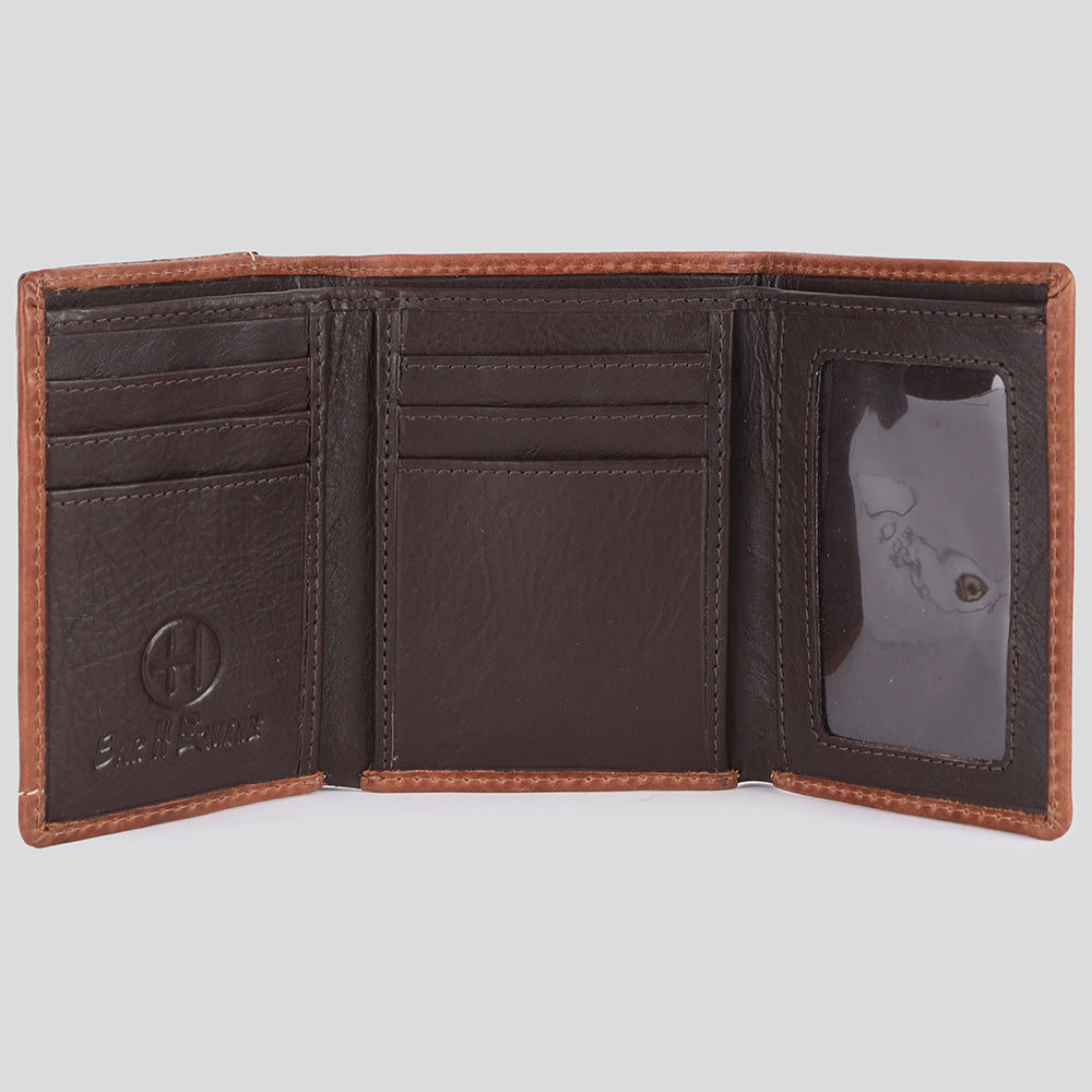 BAR H EQUINE Genuine Leather Rodeo - Bifold &amp; Trifold Wallet For Men Women