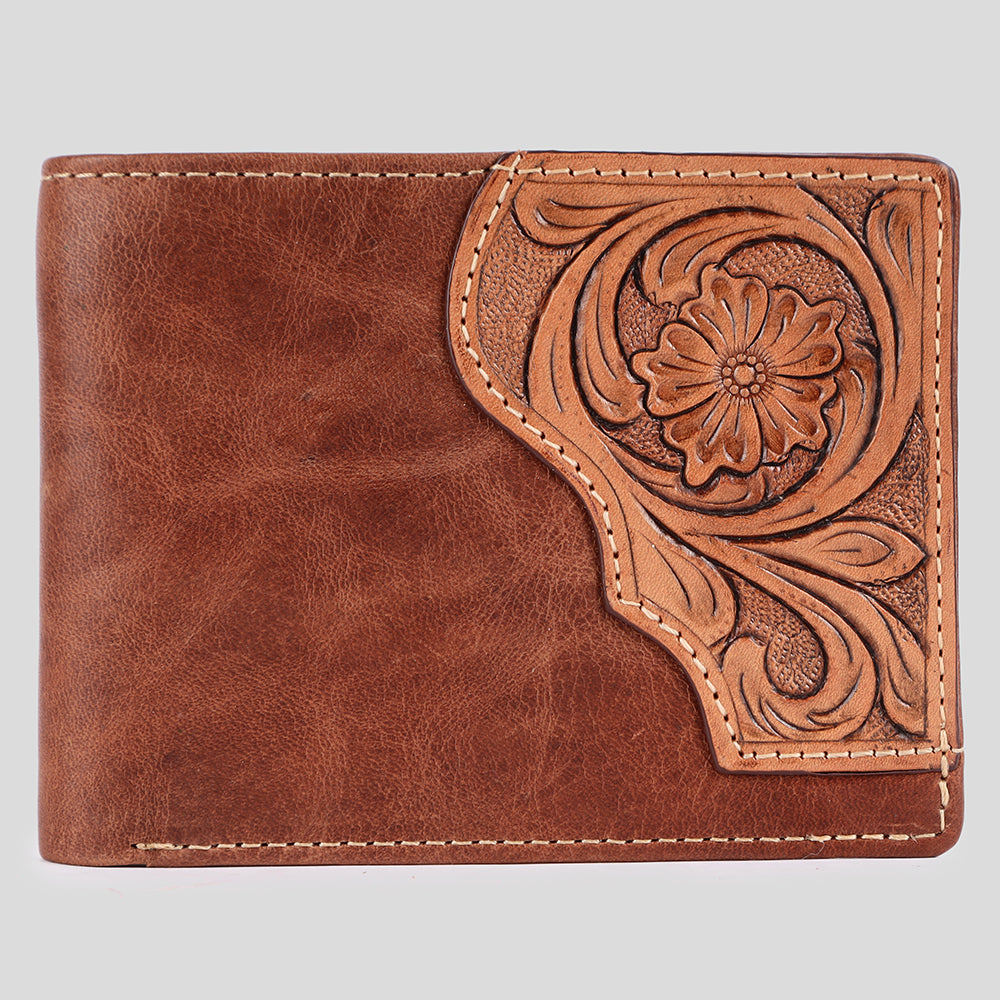 BAR H EQUINE Genuine Leather Rodeo - Bifold &amp; Trifold Wallet For Men Women