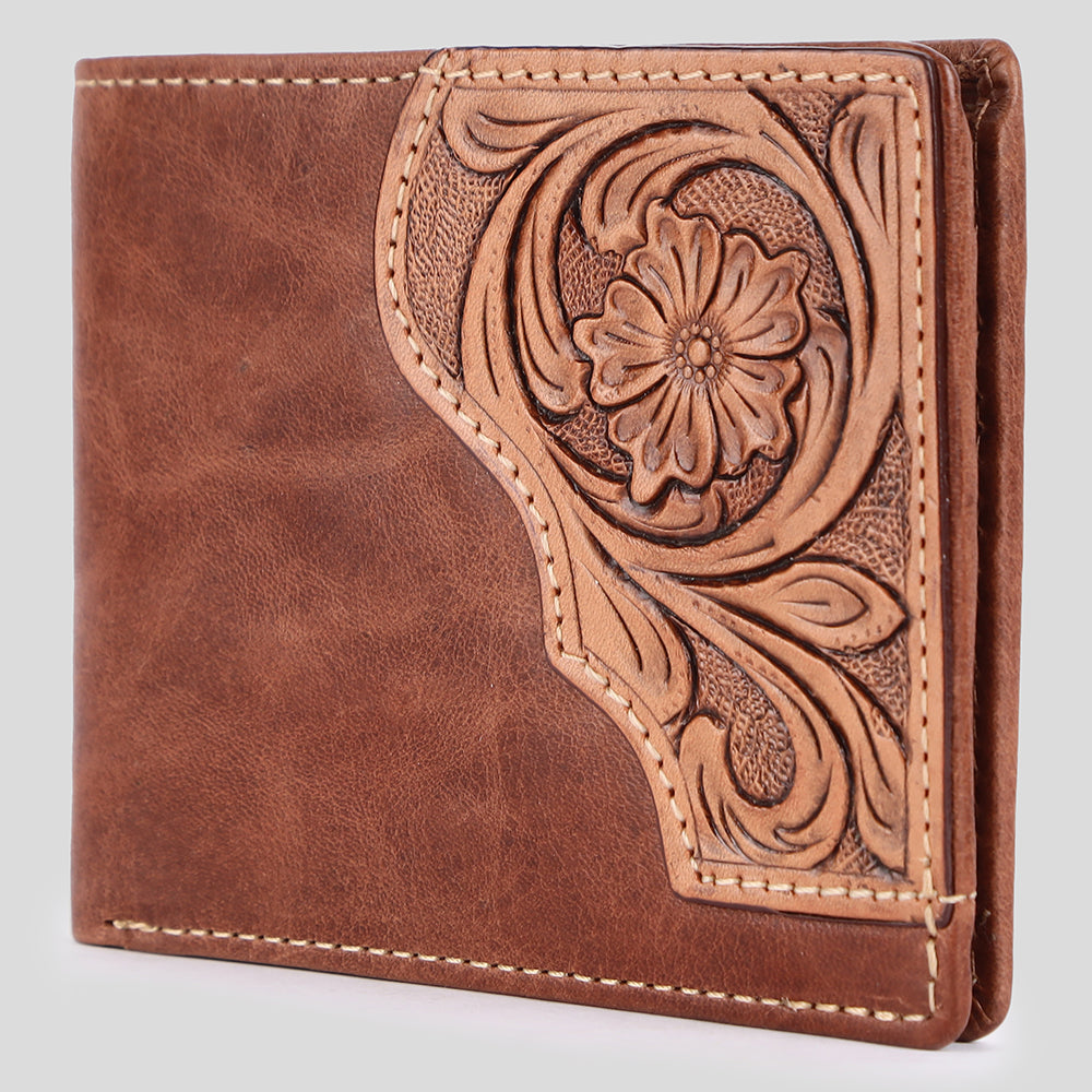 BAR H EQUINE Genuine Leather Rodeo - Bifold &amp; Trifold Wallet For Men Women