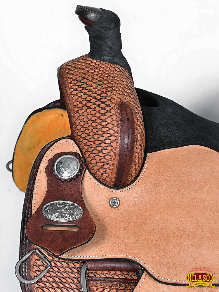 HILASON Western Horse Ranch Roping American Leather Saddle Brown