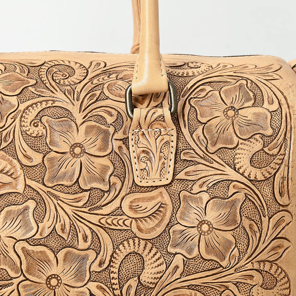 American Darling Duffel Hand Tooled Genuine Leather Women Bag Western Handbag Purse