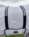 66 In - 84 In Hilason Horse Fly Sheet Uv Protect Mesh Bug Mosquito Summer White/Gray