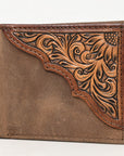 BAR H EQUINE Western Floral Rodeo Bifold Men Women Genuine American Leather Wallet