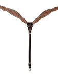 Bar H Equine Western Leather Horse Tack Set Floral Carved Brown