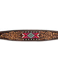 Bar H Equine Western Leather Horse Tack Set Floral Carved Beeded Inlay