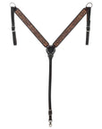 BAR H EQUINE Western Horse Headstall Breast Collar Set American Leather