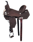 Hilason Western Horse Flex Tree Barrel Trail In Suede Leather Saddle & Biothane Tack Set