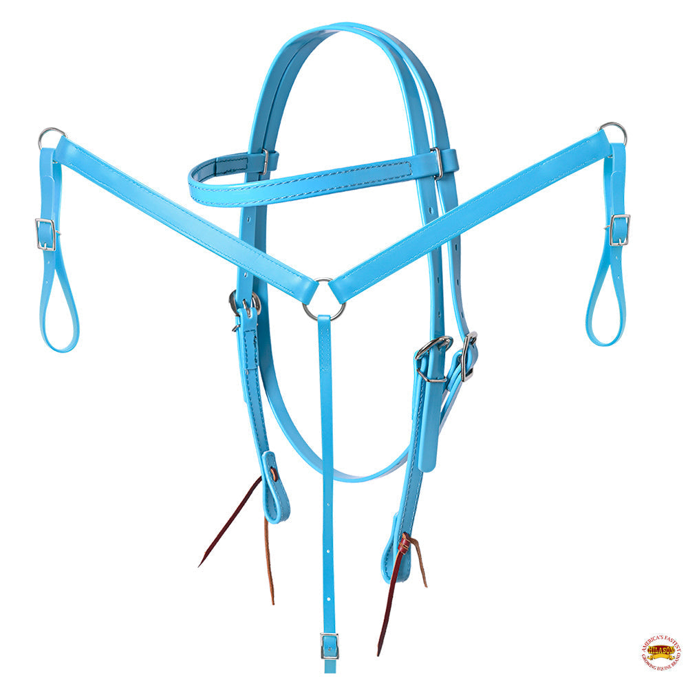 Hilason Western Horse Flex Tree Barrel Trail In Suede Leather Saddle &amp; Biothane Tack Set