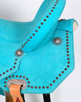 Hilason Western Horse Flex Tree Barrel Trail In Suede Leather Saddle & Biothane Tack Set