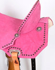 Hilason Western Horse Flex Tree Barrel Trail In Suede Leather Saddle & Biothane Tack Set