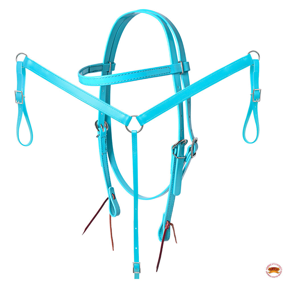 Hilason Western Horse Flex Tree Barrel Trail In Suede Leather Saddle &amp; Biothane Tack Set