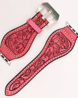 American Darling Floral Hand Tooled I watch Men Women Genuine Leather