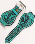 American Darling Floral Hand Tooled I watch Men Women Genuine Leather Strap