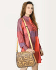 American Darling Hand Tooled Genuine Leather Women Bag Western Handbag Purse