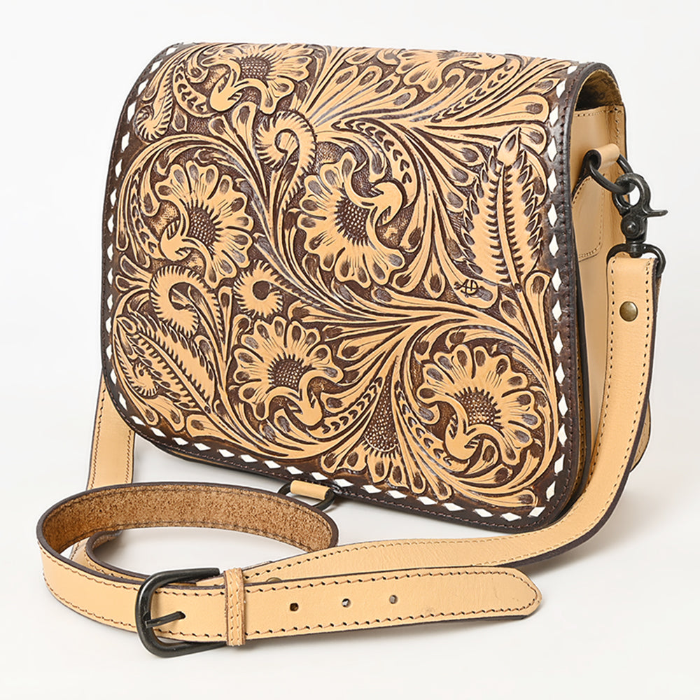American Darling Hand Tooled Genuine Leather Women Bag Western Handbag Purse