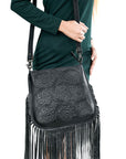 American Darling Hand Tooled Genuine Leather women bag western handbag purse