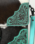 American Darling Hand Tooled Hair On Genuine Leather women bag western handbag purse