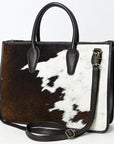 Hair-On Genuine Leather women bag western handbag purse