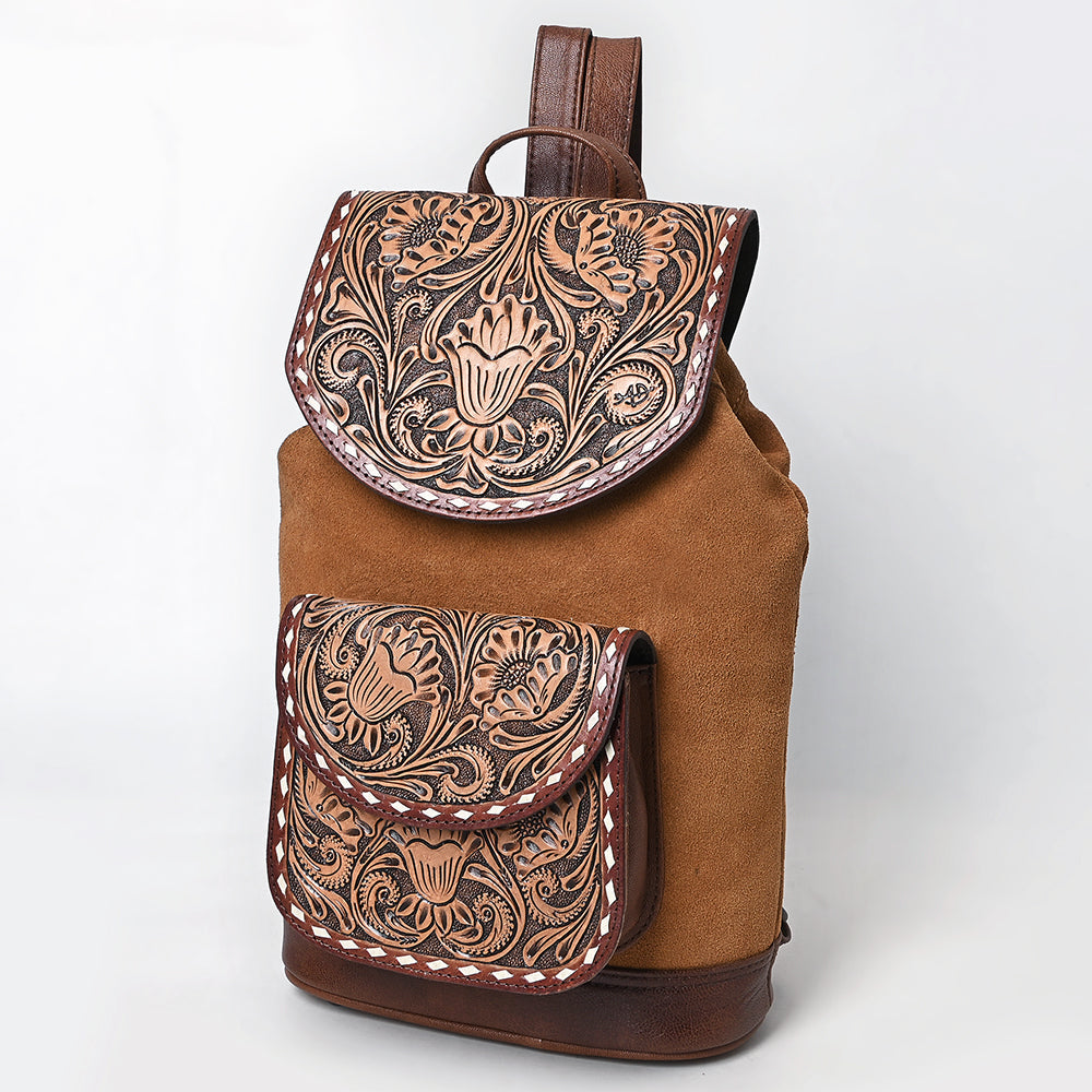 American Darling Adbg1498 Backpack Hand Tooled Genuine Leather Women Bag Western Handbag Purse