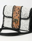American Darling Adbg1503 Small Crossbody Hand Tooled Hair-On Genuine Leather Women Bag Western Handbag Purse